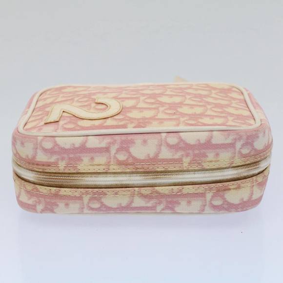 Christian Dior Trotter Canvas Pouch Pink Auth yk8940 - Picture 4 of 16